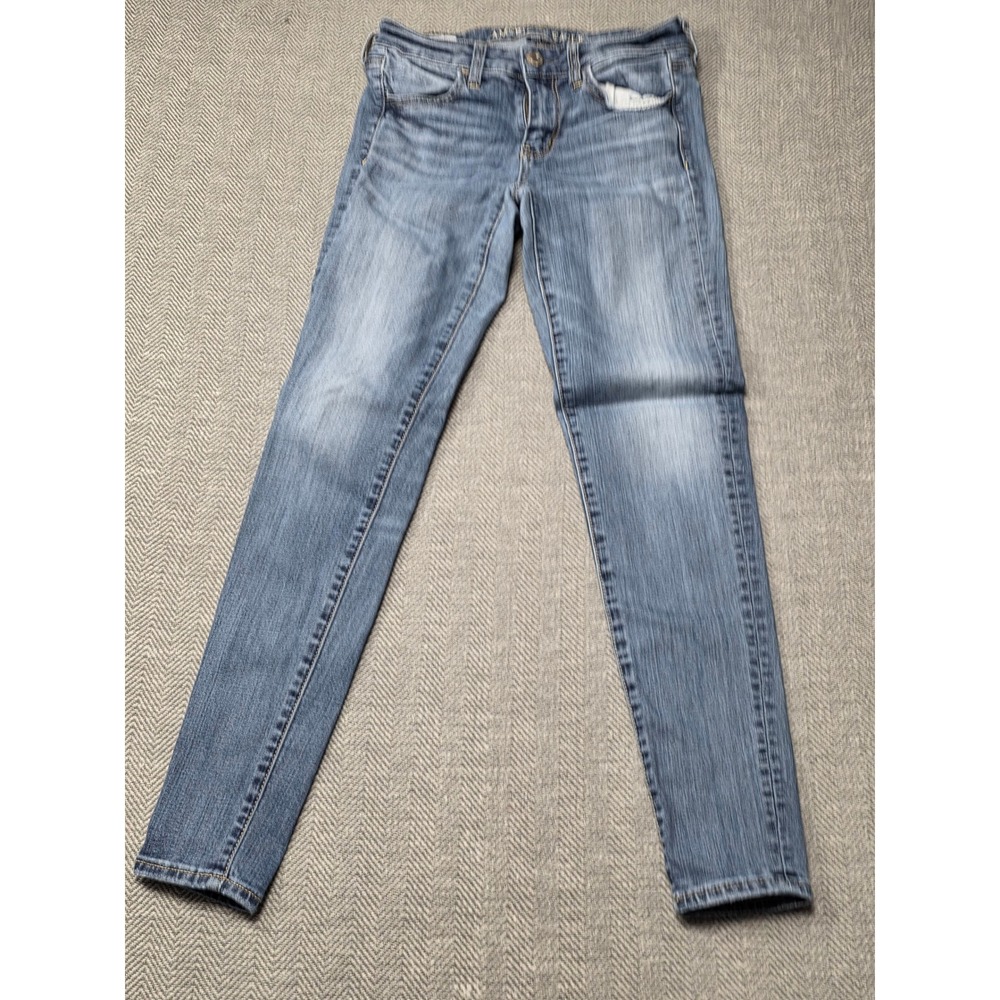 American Eagle‎ Outfitters Womens Skinny Jeans Super Stretch Medium Wash Size 2